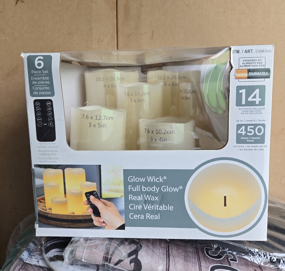LED Candle Set - Soft Cream